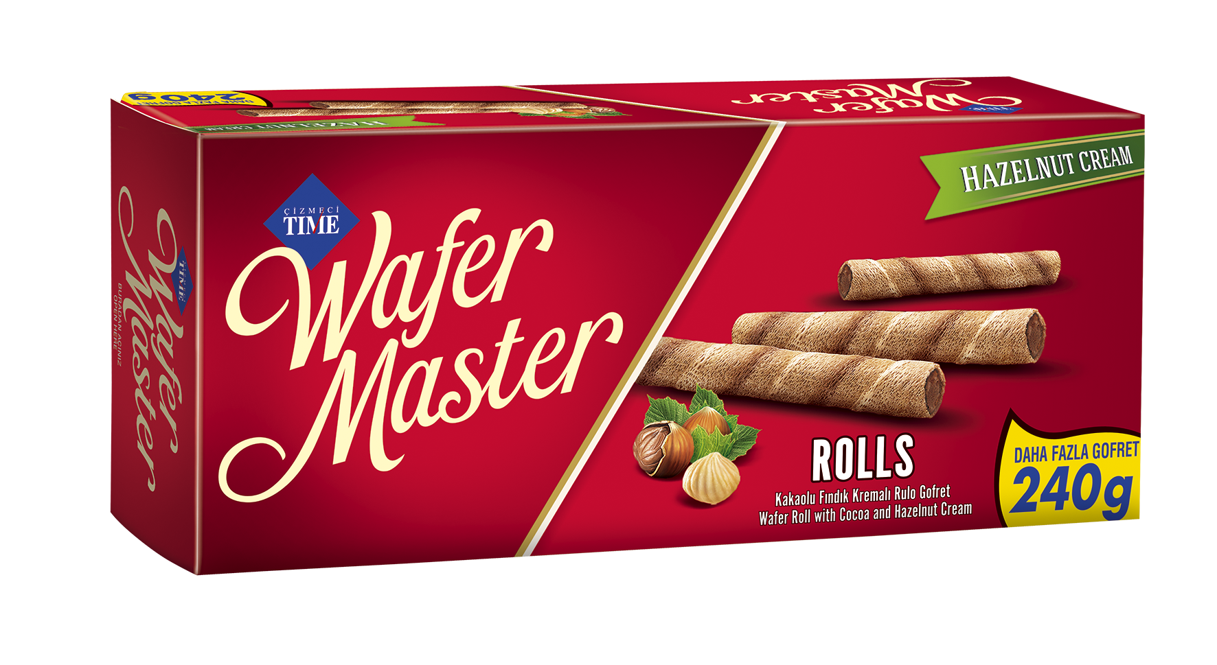 Wafer Master Rolls Rulo Gofret – Karton Kutu