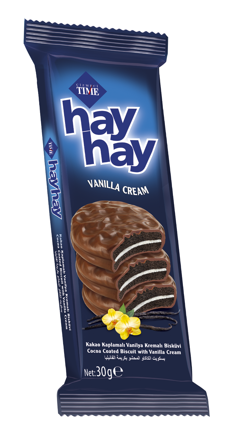 Kakao Kaplamalı Vanilya Kremalı Bisküvi