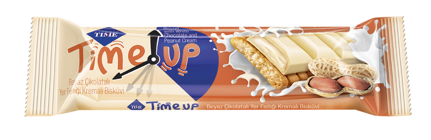 Beyaz Çikolatalı Yer Fıstığı Kremalı Bisküvi